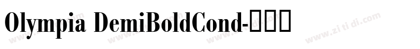 Olympia DemiBoldCond字体转换